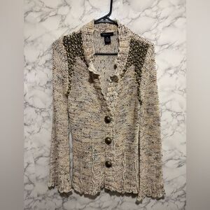 BCBGMaxAzria Multicolor Knit Cardigan Size M